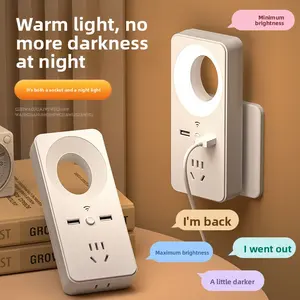Smart Desk LED Night Light |   Voice Activated Power Strip with USB Outlets