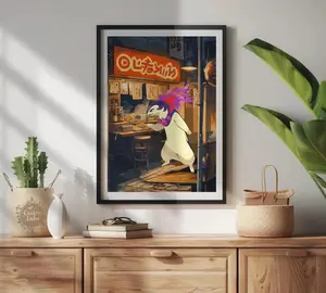 [Unframed Poster] Typhlosion Ramen Series Poster - Japanese-Inspired Anime Art