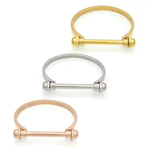 Screw Bangle Bracelet - Stainless Steel