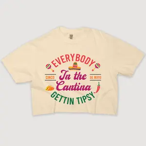 Cinco De Mayo Shirt Cantina Tipsy - Crop