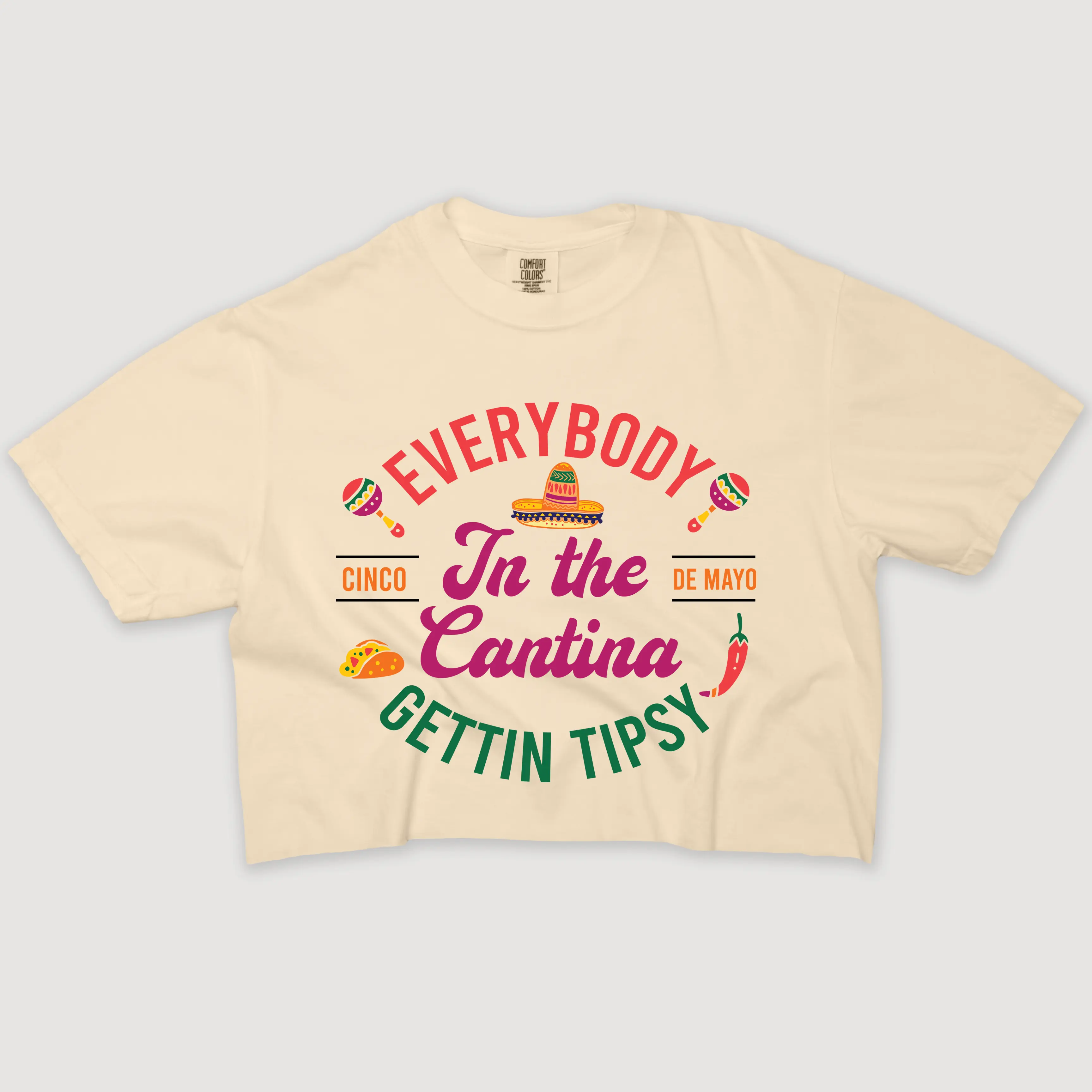 Cinco De Mayo Shirt Cantina Tipsy - Crop