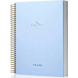 FLYING EAGLE 8.5 x 11 Large Graph Notebook Journal Spiral Graph Grid Notebook 210 Pages Hardcover Graph Notebook Engineering Paper Notebook Graphing Notebook for Men Women, Blue