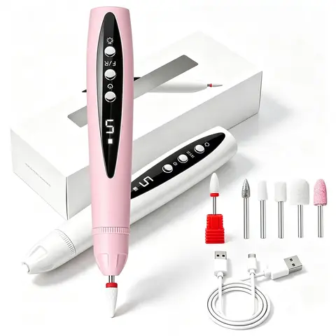 Adjustable Cordless Electric Nail Drill - Lightweight Beauty & Personal Care Tool for Thick, Fungal Nail Repair (Manicure Pedicure Accessory)