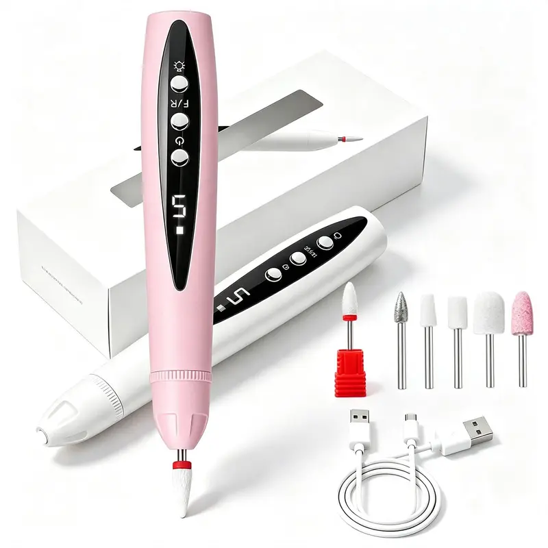 Adjustable Cordless Electric Nail Drill - Lightweight Beauty & Personal Care Tool for Thick, Fungal Nail Repair (Manicure Pedicure Accessory)