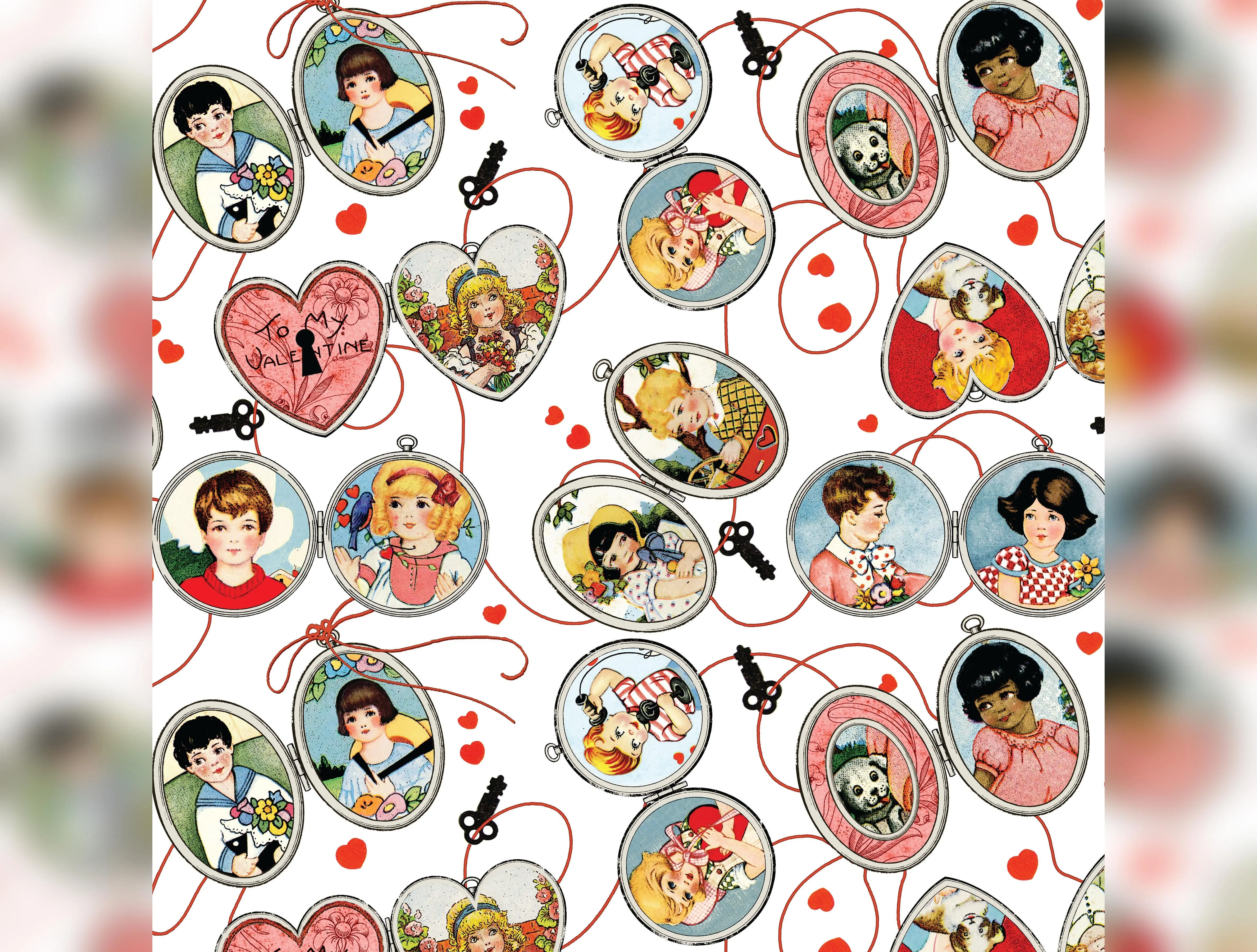 All My Heart | Key to My Heart White by J. Wecker Frisch for Riley Blake | CD14135-WHITE