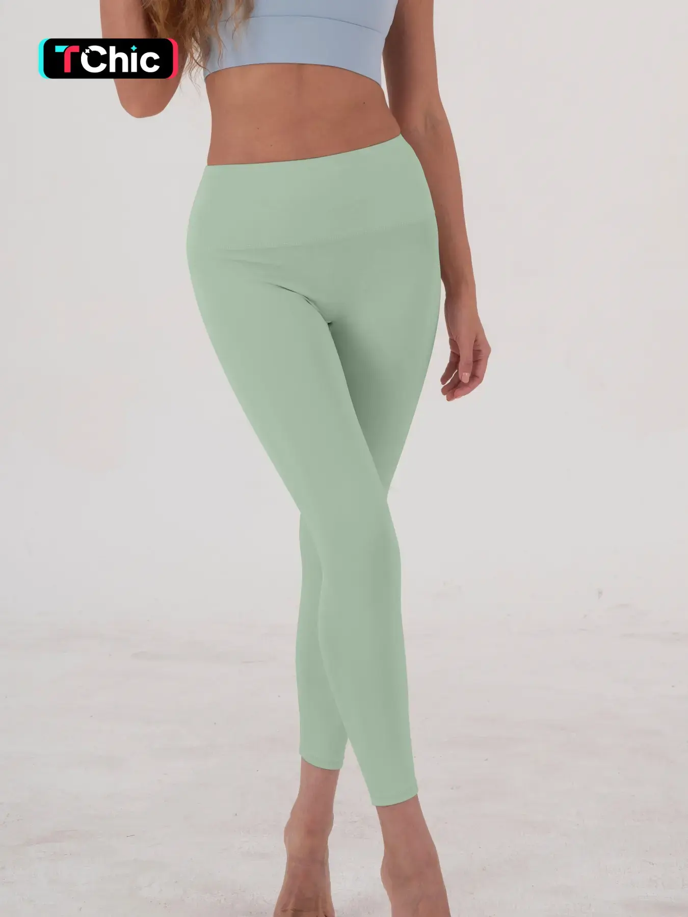Women's High Waist Sports Leggings, Solid Color Skinny Pants, High Stretch Yoga Leggings, Ladies Sportswear for Indoor Outdoor Wear, Bottom, High Waist Comfy