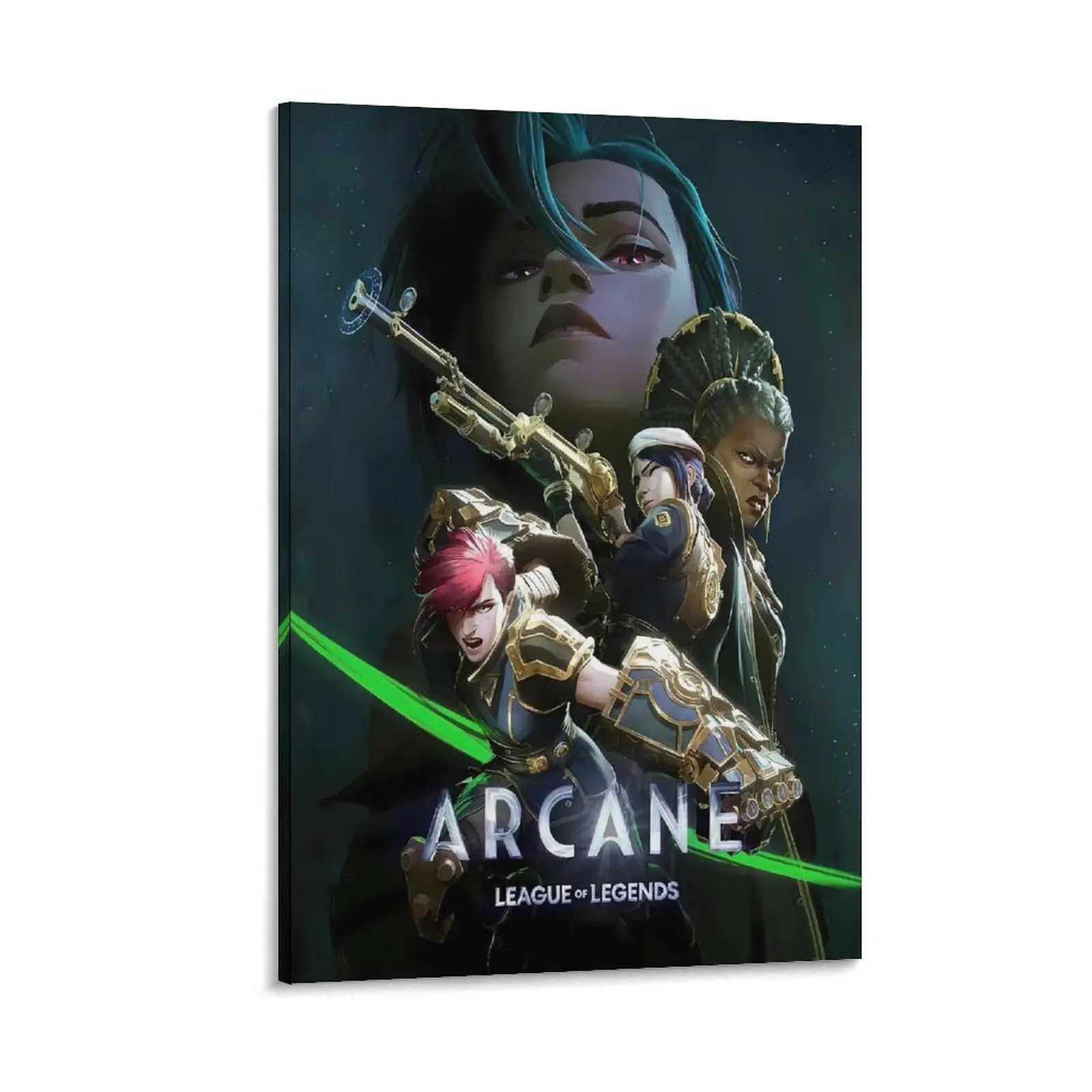 Arcane Season 2 Poster, Jinx & Vi Game Art, Canvas Print, Cinema Wall Decor, Dormitory & Bedroom Aesthetic, Unframed Poster for Home Office. Poster Canvas Wall Art For Bedroom Decor Bar Office Room Decor Gift