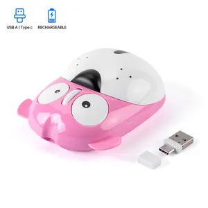 Cartoon Mouse Rechargeable Wireless USB-AUSB-C Universal for Tablet, Learning Device, Mobile Phone, Computer, Portable