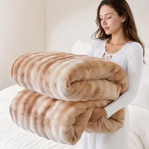 CloudBubble 3D Cloud Dyed Camel Blanket – Cozy Tie-Dye Throw for Bed, bedroom Couch, Travel & Patio, Fluffy All Seasons Fleece