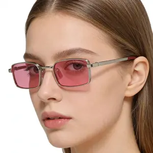 Unisex Small Square Sunglasses - Retro Vibe UV400 Lens, Lightweight Designer-Inspired Street Style Eyewear for Women, Men's Use, Driving, Everyday Outdoor Wear