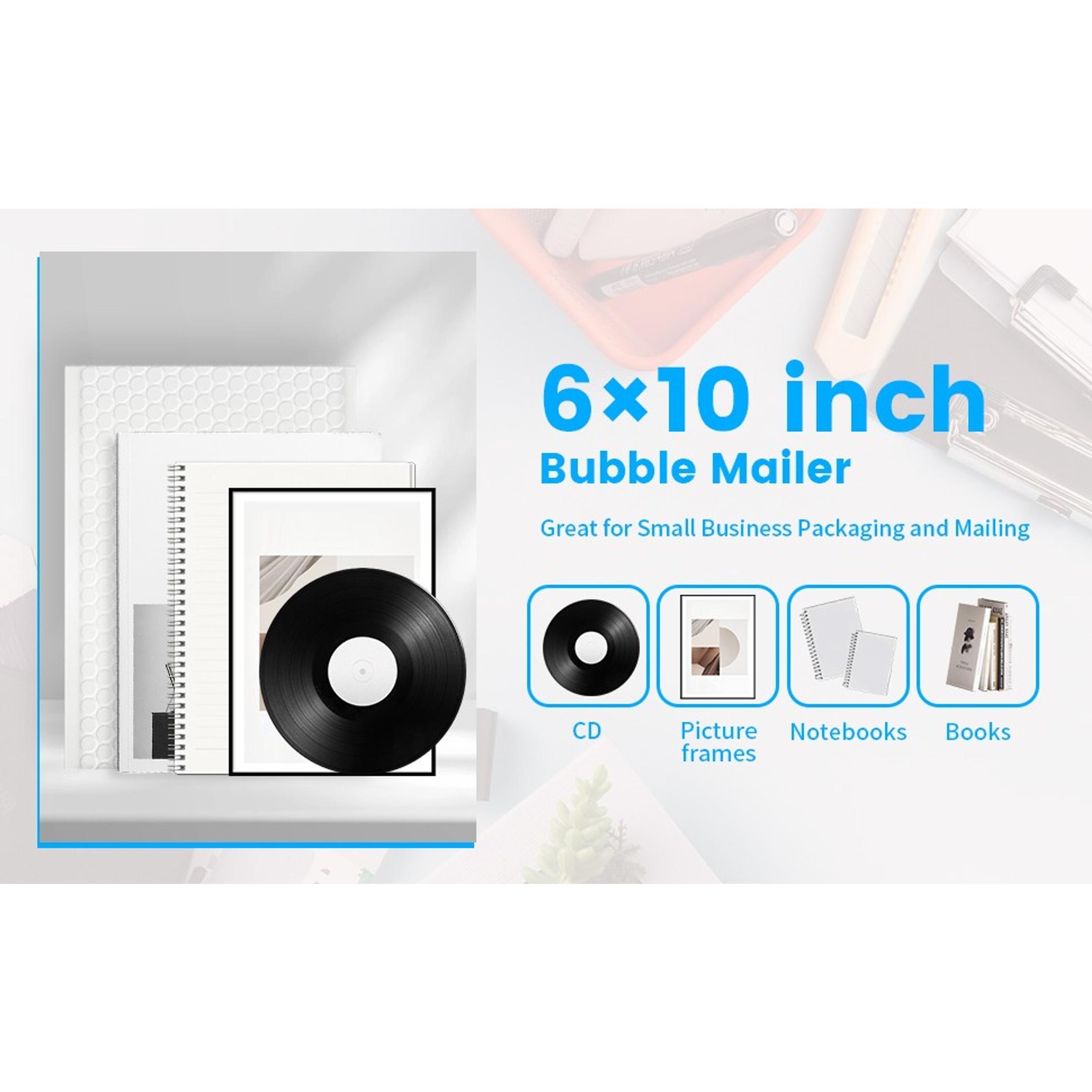 6×10" Inch Bubble Mailers 50 Pack Waterproof Padded Envelopes Self Seal Adhesive Shipping Bags for Mailing Cards Jewelry Makeup and Small Business Packaging 6×10" Inch Bubble Mailers 50 Pack Waterproof Padded Envelopes Self Seal Adhesive Shipping Bags for Mailing Cards Jewelry Makeup and Small Business Packaging