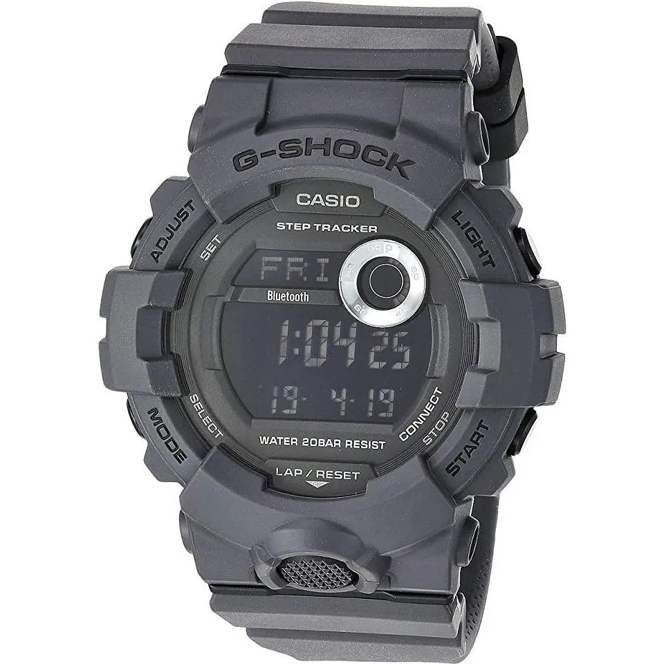Casio G-Shock Move Bluetooth Digital Men's Sports Wrist Watch - Waterproof, Step Tracker, Mineral Glass View, Stopwatch/Timer, Model GBD800UC-8