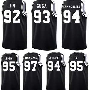 Returning in 2026 ARIRANG Sleeveless Jersey Shirt, BT21 Kpop Band Style Tank Featuring JIN 92 SUGA 93 RAP MONSTER 94 J-HOPE 94 JIMIN 95 V 95 JUNG KOOK 97, Athletic Tee Concert Outfit Men Women