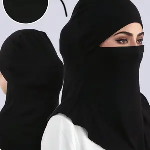 Women's Instant Modest Hijab Stretchy Hijab Scarf, Soft Fabric Stretchable Design, Plain Style for All Seasons, Ramadan & Eid Gift