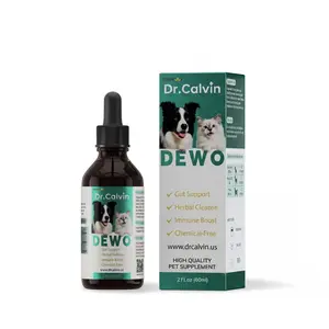 Dr.Calvin DEWO Natural Botanical Drops for Cats & Dogs | Targeted Digestive Wellness & Herbal Internal Cleanse Support | Gentle Gut Flora Balance