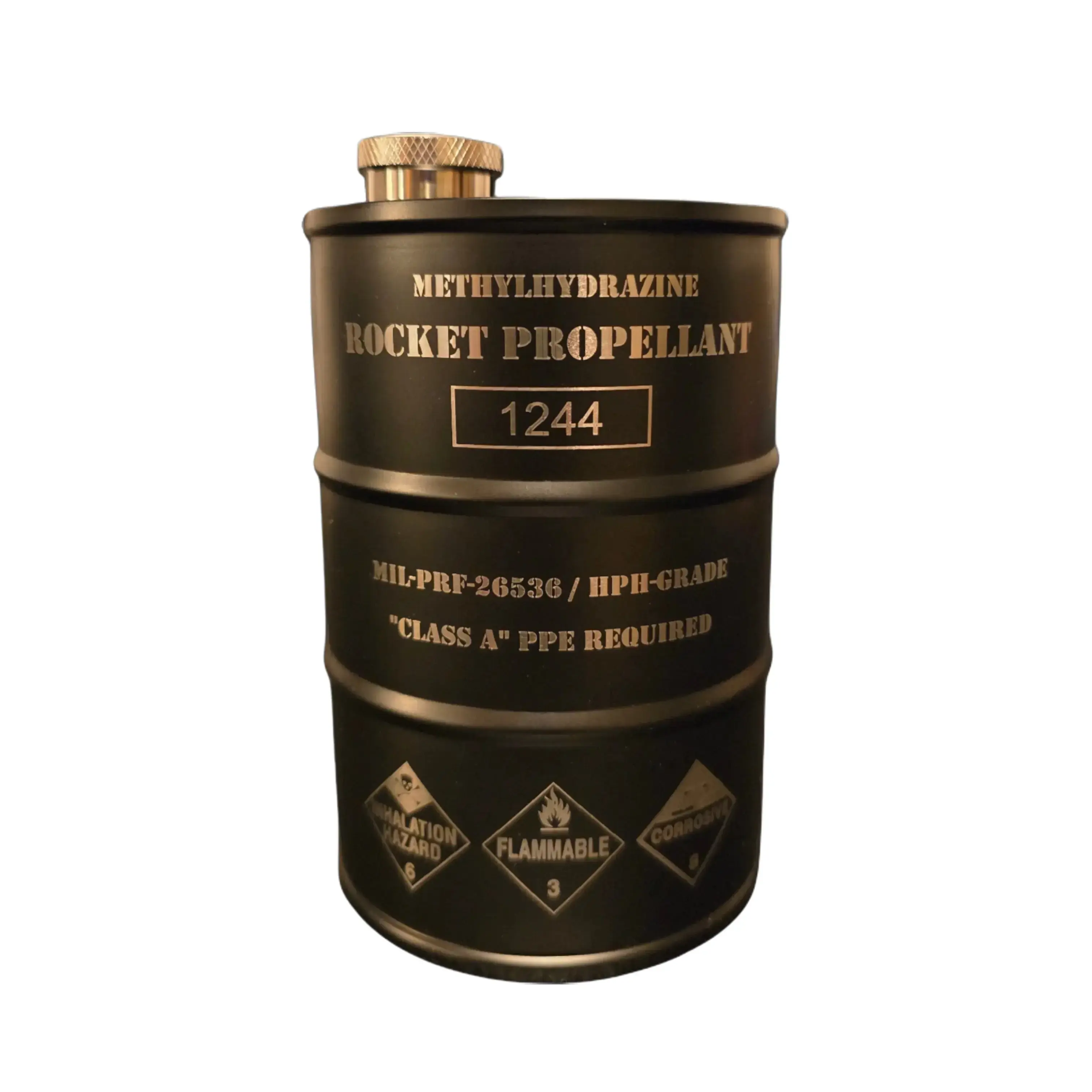 The Rocket Propellant Flask - Barrel drum shaped and steel