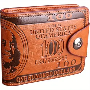 Men's Dollar Bill Wallet, Billfold Credit Card Photo Holder