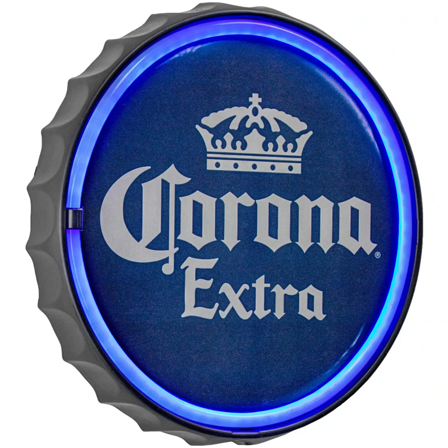Corona Extra LED Neon Lights Round Bottle Cap Rope Bar Sign, 12x12 in, LED Light Backlit, Bright Home Decor, Gift Box Included for Man Cave