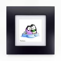 7x7" black frame