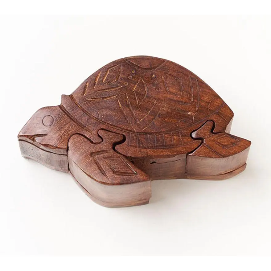 Matr Boomie Wooden Sea Turtle Puzzle Box