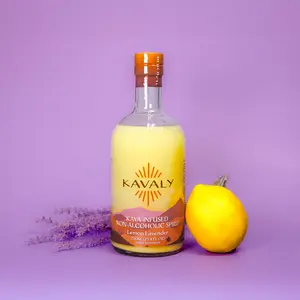 Kavaly Non-Alcoholic Kava-Infused Spirits 750ml Tropical Flavors Lemon Flavor Lavender Flavor