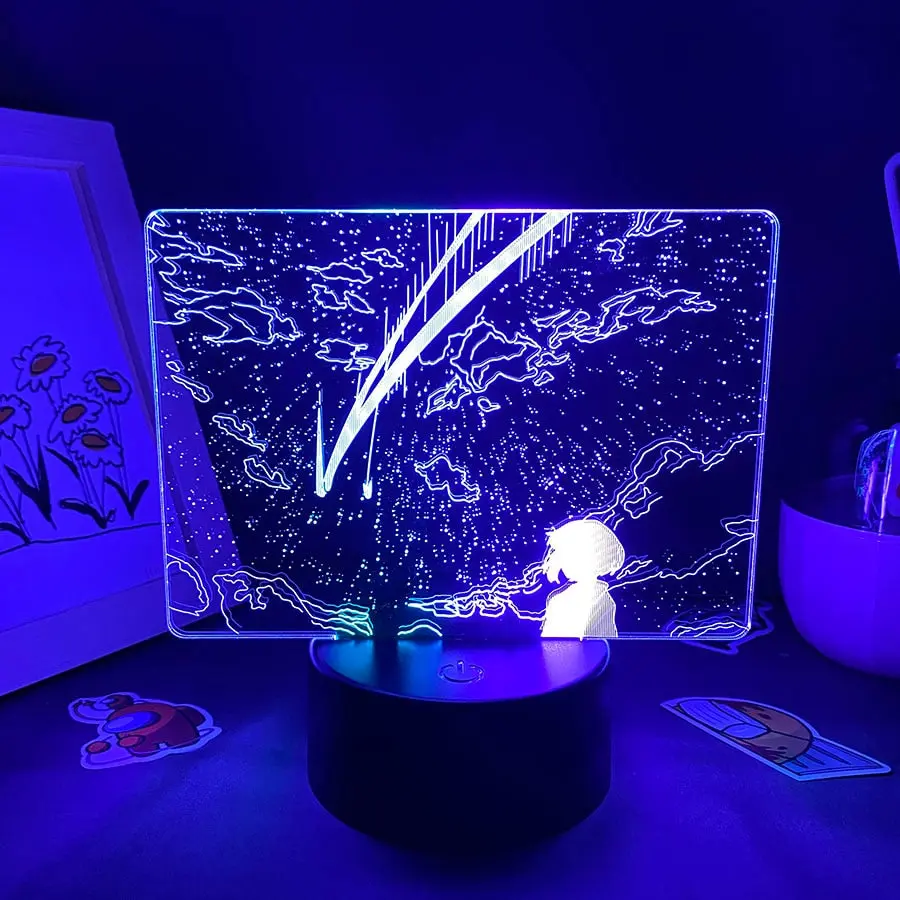 Two Tone Lamp - Your Name Anime Movie Figures 3D LED Night Light