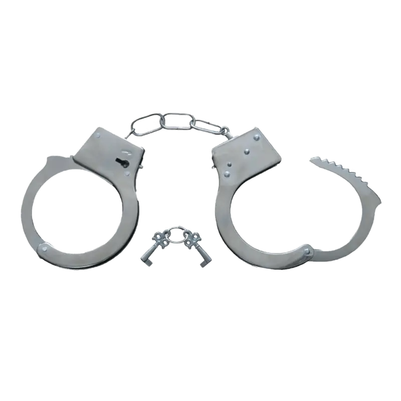 Metal Hand Cuffs | Kids Police Costume Accessory with Pretend Play Cuffs, Keys & Safety Release – Prisoner Role Play Tool For Imaginative Play