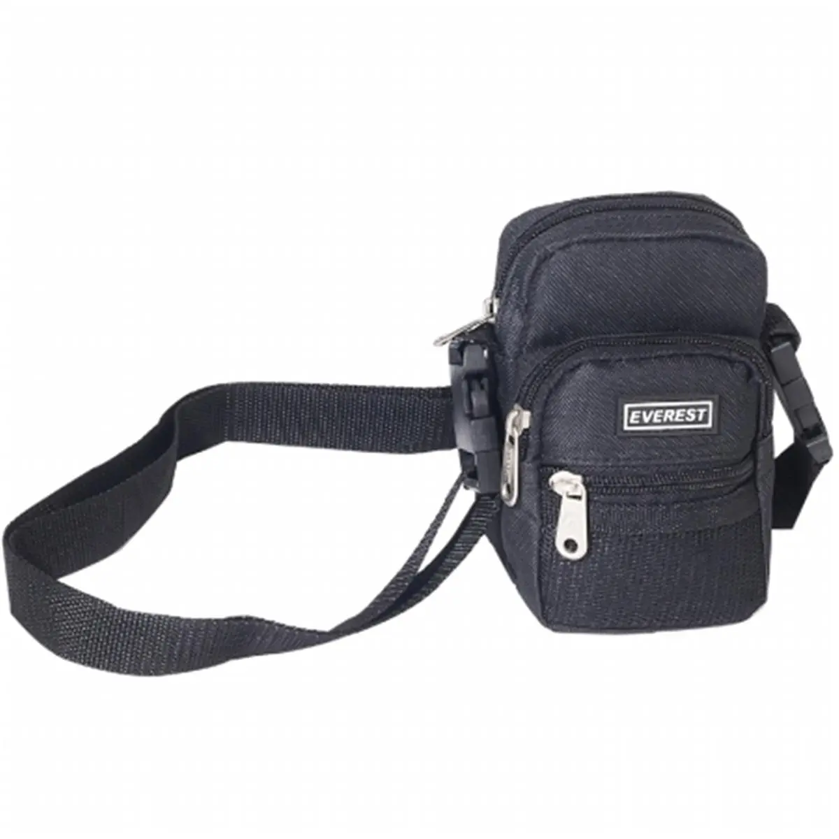 Everest Trading CM5D-BK 6" Small Camera Shoulder Bag, 1.5L Capacity, 3.5in Height, Detachable Strap, Belt Loop for Camera Accessories
