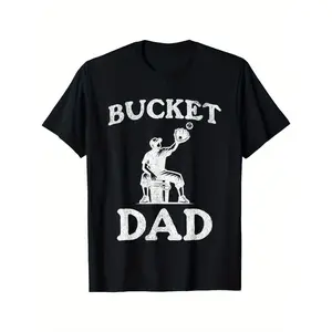 Bucket Dad Softball Dad Baseball Funny Father'S Coach T-Shirt