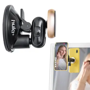 Hula+ Magnet Phone Holder Reusable Stand, Portable Mount for Shower, Mirror, Kitchen, Window, & Bathroom Compatible. Compatible with All Phones, Ideal for Content, Tiktok, Instagram, Movies & Music