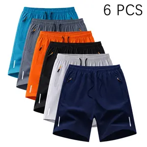 6-piece summer men's thin fabric breathable quick drying beach shorts Men's Drawstring Zipper Pocket Shorts,, Breathable Men'sBottoms for Daily Wear Shorts Pack of5 5 sense gifts for him Summer swim trunks with quick drying Plain Beige Tropica