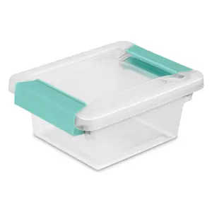 Sterilite Plastic Mini Clip Storage Box Container with Latching Lid, 12 Pack Sterilite Plastic Mini Clip Storage Box Container with Latching Lid, 12 Pack