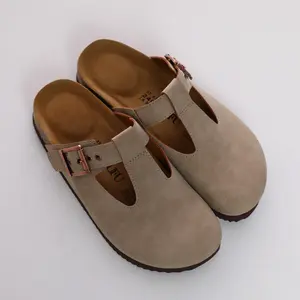 Stylish Women's Slippers-Flat Shoes With Comfort Cork Footbed For Outdoor Comfort And Elegance Sandals Stylish Women's Slippers-Flat Shoes With Comfort Cork Footbed For Outdoor Comfort And Elegance Sandals