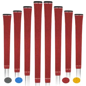 Yamato Single-Color Red Golf Grips 8-Pack – Soft, Non-Slip Grip