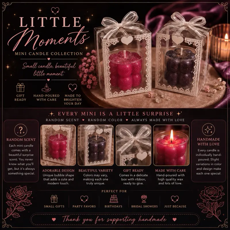 Little Moments – Handmade Mini Scented Candle 2x1