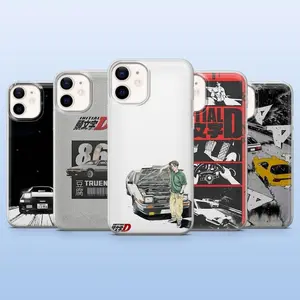 Initial D Phone Case Takumi Anime Compatible with iPhone 17, 16, 15, 14, 13, 12, 11, X & Galaxy