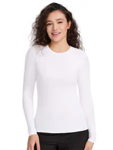 COZYFIT Scrub Undershirts Long Sleeve Women - Underscrub Comfort Tee Casual Breathable Top Round Neck summervibes Crewneck Minimalist