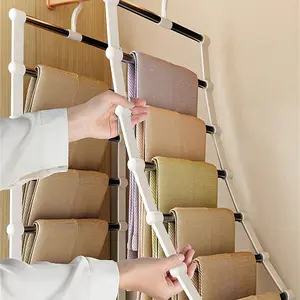 Multi-Layer Clothing Rack, Hang Scarves, Jeans, Pants, Belts, Bed Sheets, Dorm Room Storage Essential, Easy Assembly, Simple Design