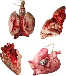 Halloween Blood Props Fake Scary Severed Hand Broken Body Parts for Haunted House Halloween Zombie Party Decorations (9 Pcs)