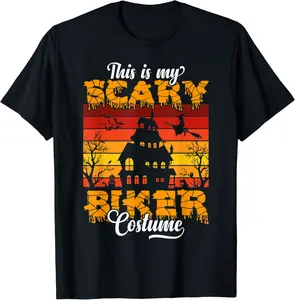 Biker halloween costume Moto Halloween T-Shirt - Wesleylaird Shop 33B09H7T74FT