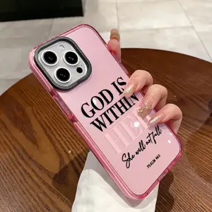 Phone Case for iPhone 17 16 Plus 15 Pro Max 14 13 12 11 17Air God is within her Pattern Non-Yellowing Shockproof Soft Silicone Transparent Cover iPhone  case