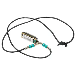 Hohner Mini Harmonica Necklace Light Blue Hohner Mini Harmonica Necklace Light Blue
