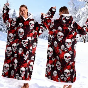 Women's Halloween Robe Thick Winter Robe with Hood Gothic Party Costume Everyday Lounge Wear Hooded Design Ideal for Chilly Days Cozy Warm Material