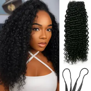 Premium Kinky Curly Human Hair for Braiding Natural Black Deep Wave Crochet Hair Small Spiral Curls Feather Extensions for Women #SummerWins #DealsForYouDays