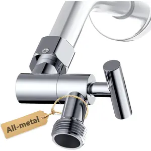 Metal Shower  Adapter, 360 ? Adjustable Shower  Extension Arm Connector for Shower Heads- Chrome