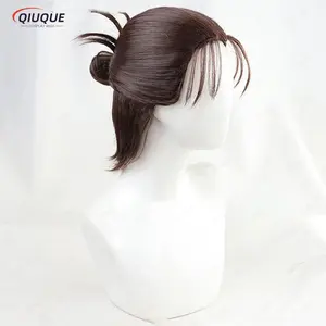High Quality Eren Jaeger Cosplay Wig Brown Brown Women Men's Heat Resistant Synthetic Hair Wigs + Wig Cap
