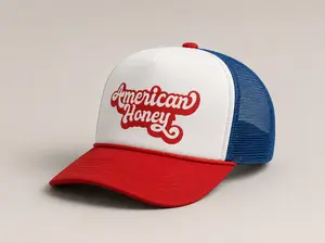 American Honey Red Foam Trucker Hat | Fourth of July Hat | Fun 4th of July