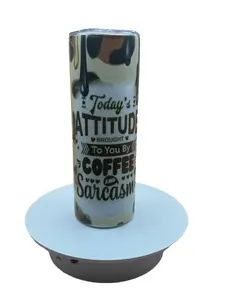 Today’s Attitude Is Brought To You By Coffee and Sarcasm. 20oz stainless steel tumbler. Bottle Lid Straw Lightweight Drinkware Cup Water Bottles Washable Bottled