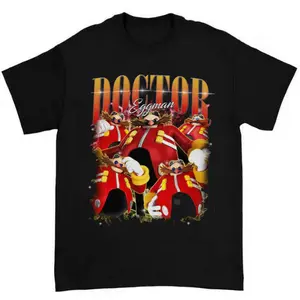 Dr Eggman Shadow The Hedgehog Bootleg 90s Graphic Tee Retro Sonic Video Game Shirt