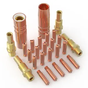 TOOLIOM 26Pcs MIG Welding Gun Consumables Kit | .030"/.035" Contact Tips, Gas Nozzles, Diffusers Pack | Compatible with Tweco Mini/#1 and Lincoln Magnum 100L MIG Torch